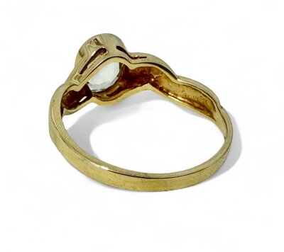 Ring 585/- Gelbgold mit Aquamarin 8,5 x 6,5 mm Gr. 59