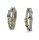 Scharniercreolen 925/-Silber rhodiniert mit Zirkonia bunt 16,5 x 5 mm