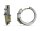 Scharniercreolen 925/-Silber rhodiniert mit Zirkonia bunt 16,5 x 5 mm