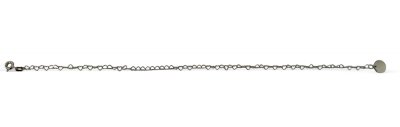 Fußkette mit Herzgliedern 925/- Silber rhodiniert...