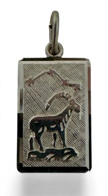 Sternzeichen Steinbock 925/- Silber rhodiniert 14 x 9 mm