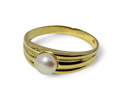 Goldring 333/- GG mit Zuchtperle Gr. 58