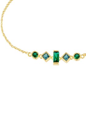 s.Oliver Armband mit grünen Zirkonia  925/- IP gold...