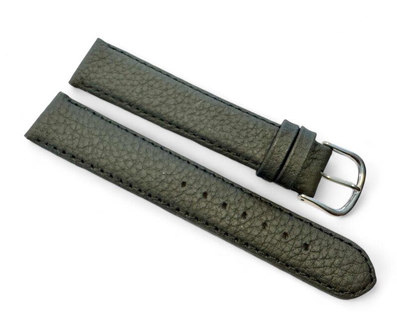 Uhrenlederband Imperator schwarz 20 mm XL extralang