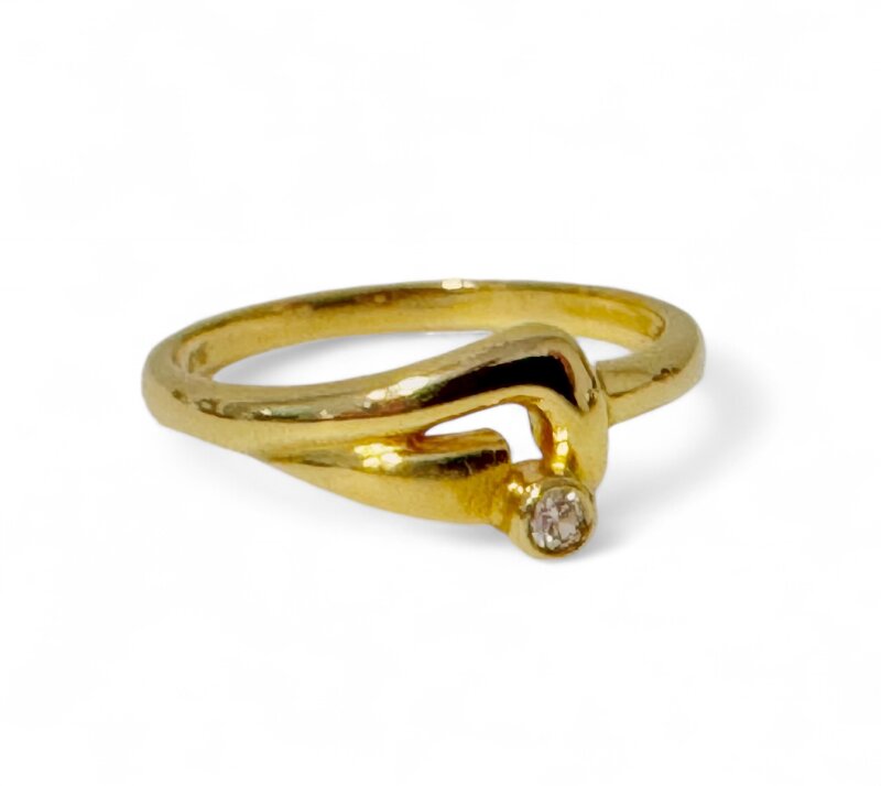 Brillantring 750/- Gelbgold 0,05 ct w/si Gr. 57