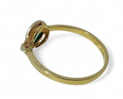 Damenring mit Türis 333/- Gelbgold Gr. 55