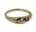 Damenring mit Rubin und Zirkonia 333/- Gelbgold Gr. 52