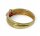 Goldring mit Rubin und Diamant 585/- Gelbgold Gr. 53