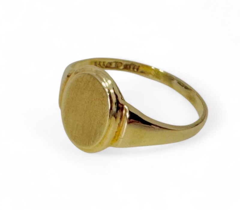 Goldring 333/- GG mit Gravurplatte Größe 52