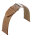 Uhenlederarmband Cordero hellgrau 22 mm