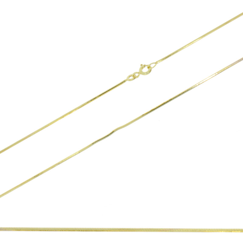 Schlangenkette geschliffen 6-kant 333/-GG 45 cm 0,8 mm