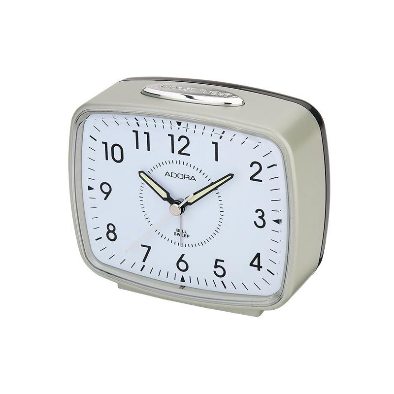 Adora Quarzwecker BA905SP silber mit schleichender Sekunde