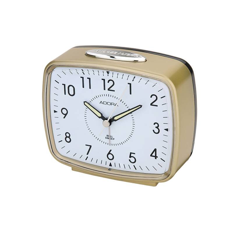Adora Quarzwecker BA905SP goldfarben mit schleichender Sekunde