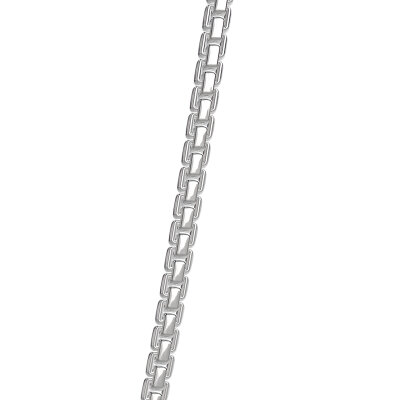 Seinerzeit Boxkette 1.9 rhodiniert 60cm