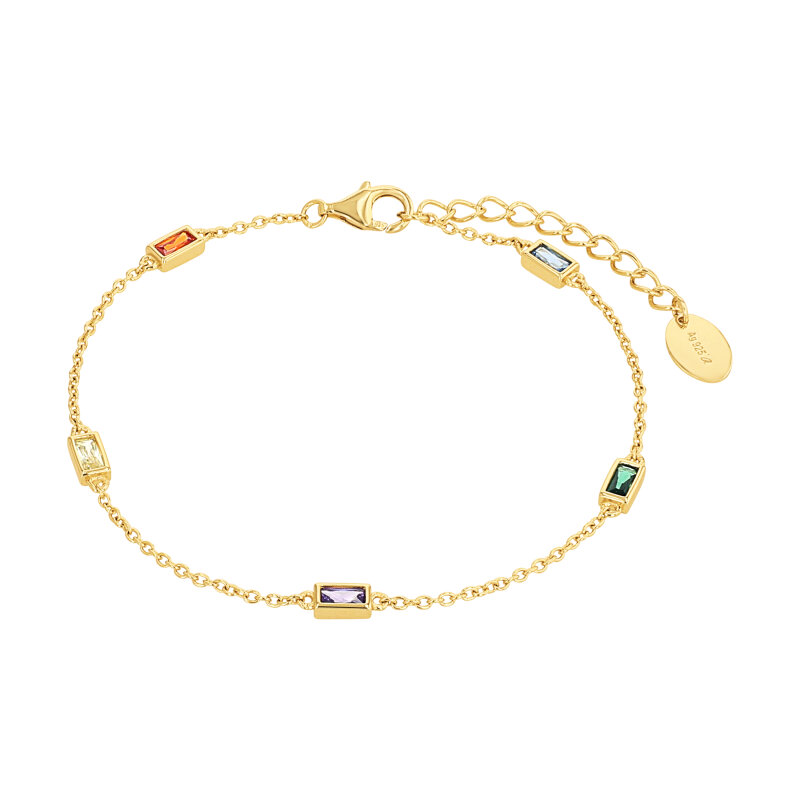 s.Oliver Armband mit bunten Zirkonia  925/- IP gold 2035508