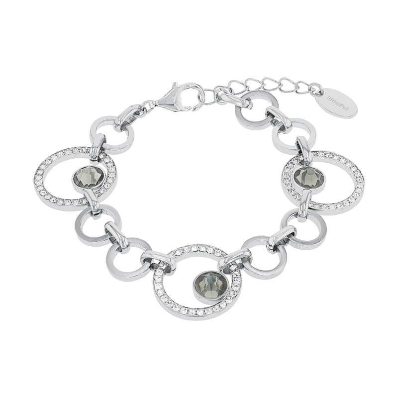 s.Oliver Armband Edelstahl mit farbigen Kristallen 2024268