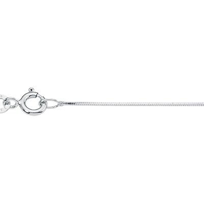 Weißgoldkette 333/- Schlange 8-kant 1,1 mm 50 cm