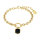 s.Oliver Armband Edelstahl goldplattiert mit Achatstein 2038859
