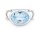 Quinn Silberring 925/- Blautopas beh. Gr. 56