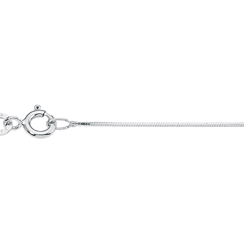 Weißgoldkette 333/- Schlange 8-kant 1,1 mm 42 cm