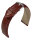 Uhrenlederband Guinea braun mit Krokoprägung 10 mm