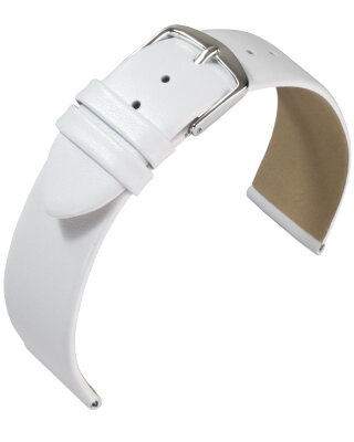 Uhrenlederarmband Dolly weiß 10 mm Normal Lang