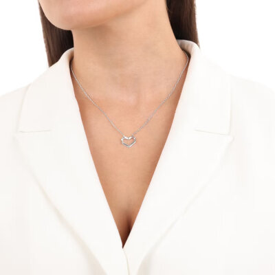 s.Oliver Halskette Herz mit Steinbesatz 925/- Silber rhodiniert 20386849
