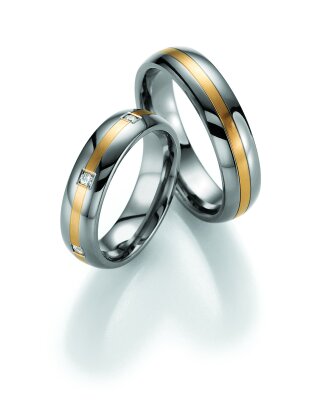 Collection Ruesch Partnerringe White Style Titan Gold...
