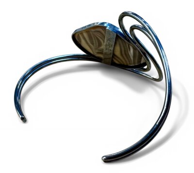 Armspange 925/- Silber rhodiniert Flint