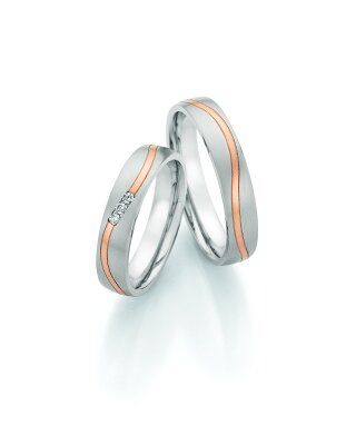 Collection Ruesch Trauringe White Style Steel & Gold...