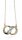 Halskette 925/- Sterlingsilber roségold verschlungene Kreise mit Zirkonia 42+3 cm