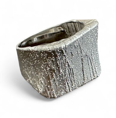 Silberring 925/- rhodiniert mit Diamantierung Stardust 20...