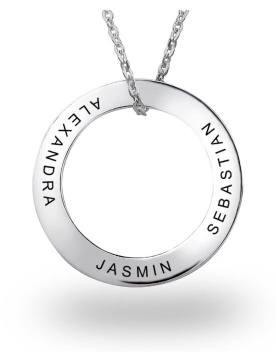 Family Kette 1 Ring 925/-Silber 42 + 3 cm