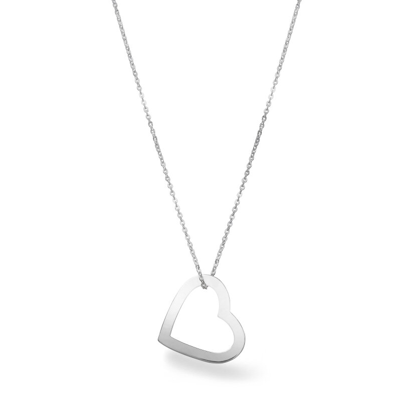 Herzkette gravierbar 925/-Silber 42 + 3 cm