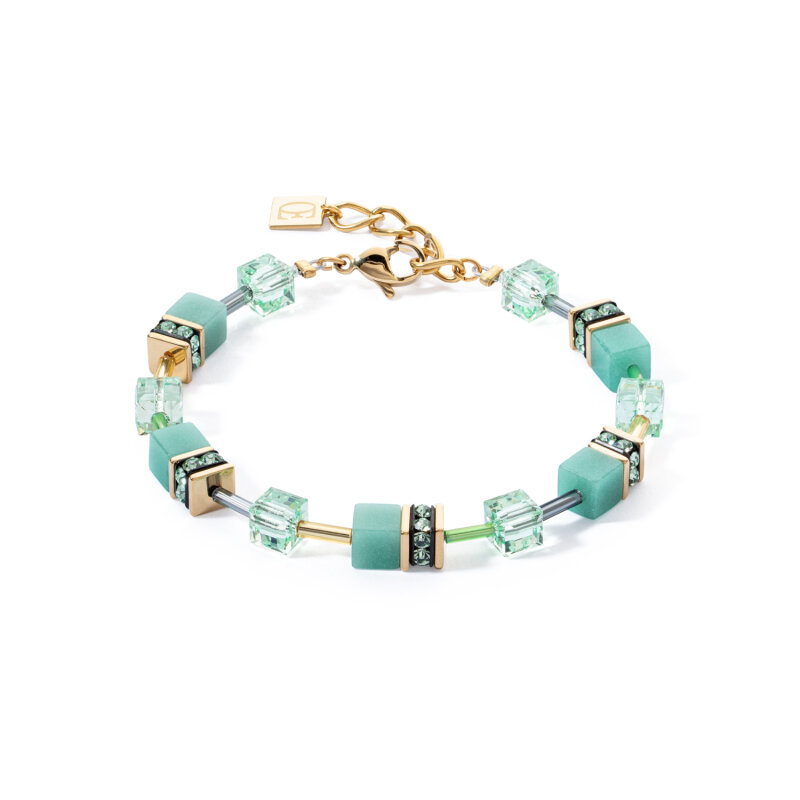 Coeur de Lion GeoCUBE® Iconic Mono Gold Armband Grün 4020300533