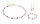 Coeur de Lion GeoCUBE® Iconic Mono Gold Halskette Rosa 4020101920