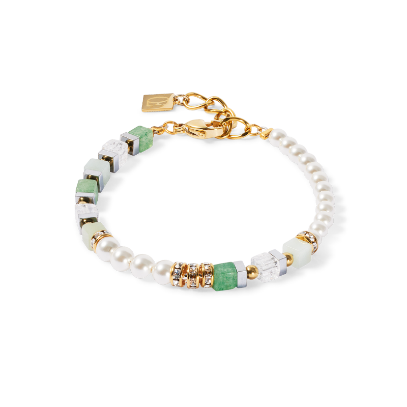 Coeur de Lion Precious Fusion Offset Armband gold-grün 4354300500