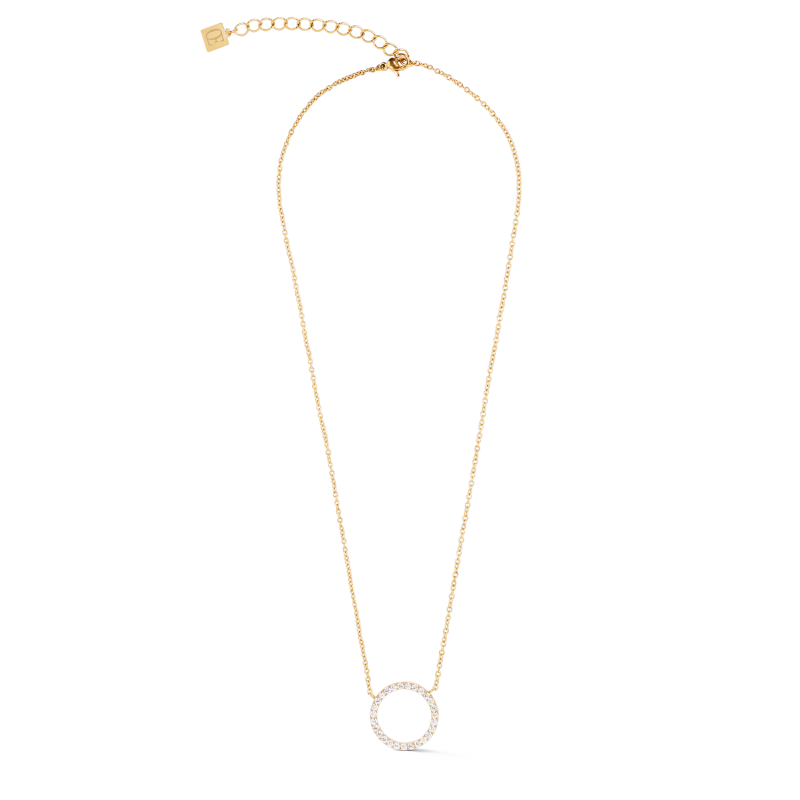 Coeur de Lion Halskette Sparkling Circle gold-kristall 2057101816