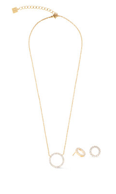 Coeur de Lion Halskette Sparkling Circle gold-kristall...