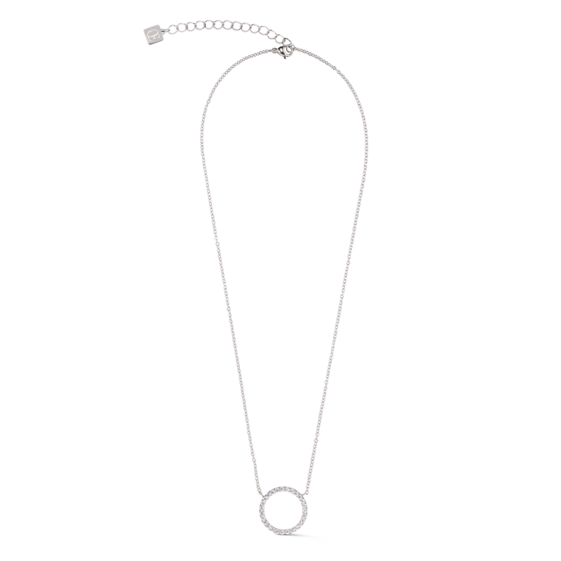 Coeur de Lion Halskette Sparkling Circle silber-kristall 2057101817