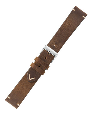 Uhrenlederband Barington Vintage dunkelbraun 20 mm