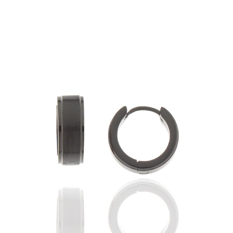 Scharniercreole,Edelstahl,teilmatt,schwarz,16x5 mm