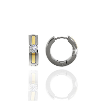 Scharniercreolen Titan,IP vergoldet,teilmatt,CZ,5 x16 mm
