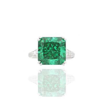Silberring 925/-rhodiniert Zirkomnia weiß/grün...