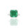 Silberring 925/-rhodiniert Zirkomnia weiß/grün 12x12 mm Gr.58