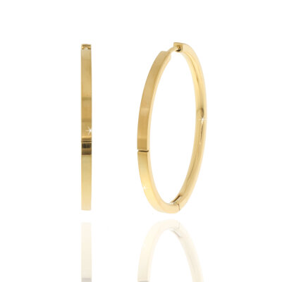 Creolen Titan vergoldet matt/poliert 40 x 2,6 mm