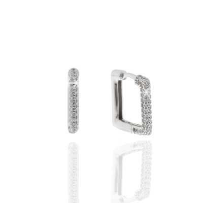 Scharniercreolen 925/-rhodiniert poliert CZ,2 mm...