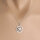Kette mit Anhänger 925/-Silber rhodiniert CZ,Kompass,40+5cm