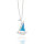 Silberkette 925/- rhodiniert synth. Opal blau,Segelboot,45cm