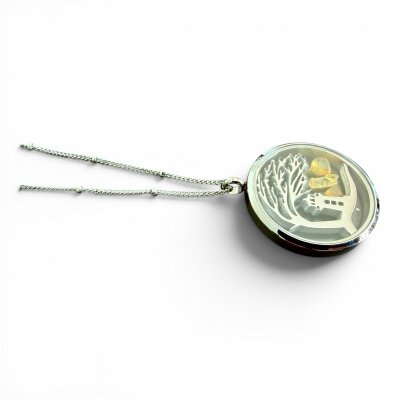 Edelstahlkette mit Anhänger Windflüchter 30 mm...